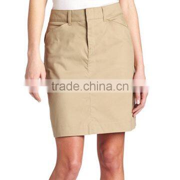 Ladies Office New Designs Cream Jean Skirt Straight Fit Mini Tight Formal Business Wear Girls Denim Skirt