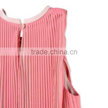 Latest Net Frock Design Kids Cotton Frocks Sleeveless Children Dresses HSd5176 photo-5