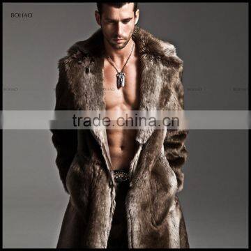 Gas Field Models Handsome Super Warm Imitative Fox Fur Man Long Wind Faux Fur Coat
