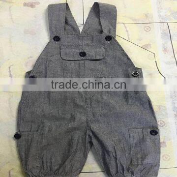 Wholesale Baby Clothing Set 2017 Grey Overalls and Polo Tee Shirt Cotton Suits photo-3