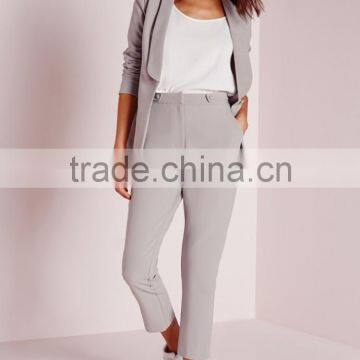 hot sale girls grey chic cigarette pants low price