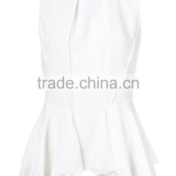 Best Selling Girls White Double Layered Ruffle Blouse Cheap Price photo-4