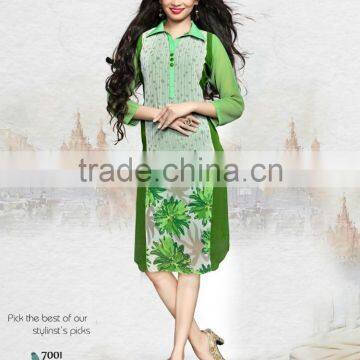 latest long western kurti designs / mirror work kurti / Designer kurti lehenga