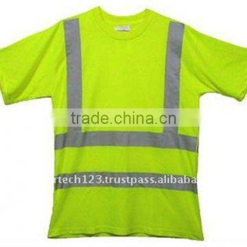 High Visibility 100% Polyester Reflective Safety T-shirt