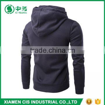 Morden Fashion Custom Logo Pure Color Double Zip Up Mens Sublimation Black Hoodie photo-4