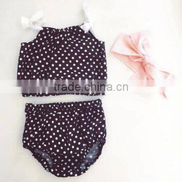 Summer Apparel Polka Dots Singlet And Bloomer Matching Clothes Wholesale photo-5
