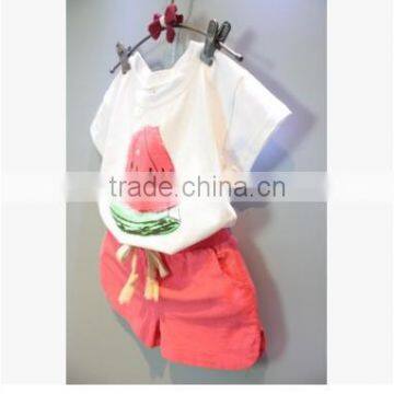 F10004D WATERMELON PATTERN SHIRT PANTS SETS GIRLS CLOTHING SETS