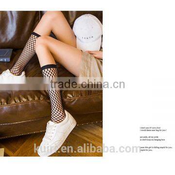 WS-30 Women's Sexy Black Breathable Knee Length Mid Calf Rivet Fishnet Socks.Punk Hollow Out Nets Socks.Harajuku Ladies Mesh Sox photo-3