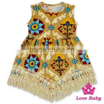 High Quality Children Clothing Printed Flowers Baby Sleeveless Girls Casual Model Dresses Designs photo-6