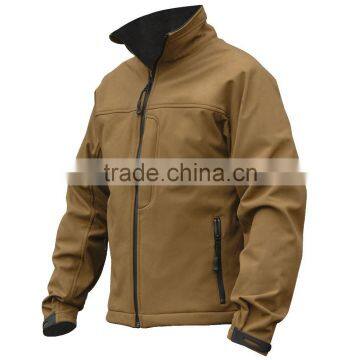 Cheap wholesale khaki softshell jacket for men