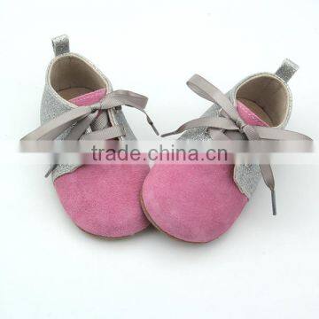 Wholesale Rose Pink Genuine Leather Moccasins Baby Shoes With 2017 photo-4
