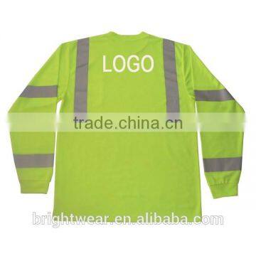 Men's hi Vis Reflective Long Sleeve Custom Warning T-shirt photo-5