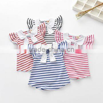 Wholesale preppy style children t-shirt baby girl clothing