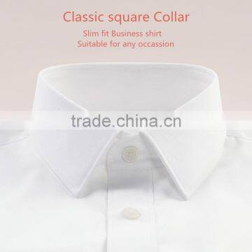 Pure White Autumn Shirt Man Shirt Classic Square Collar Design Dress Shirt photo-3