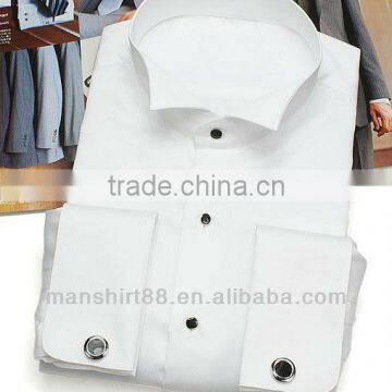 2017 Elegant Design Wing Collar French Cuff White Tuxedo Dress Shirt photo-2