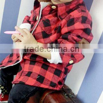 trendy new model shirts children young plaid shirt hot child model