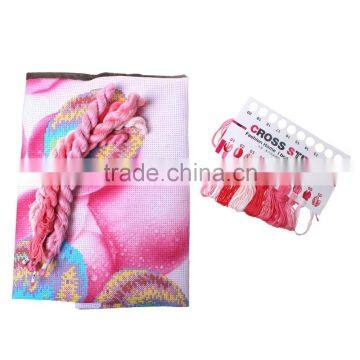 Wholesale Flower Pattern Square Throw Pillow Chinese Cotton Cross Stitch photo-3