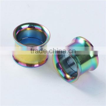 Female Body Jewelry Cylinder Multicolor 8mm Stainless Steel Ear Stretcher Expander