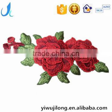 custom women clothing applique embroidery 3d flowers patches