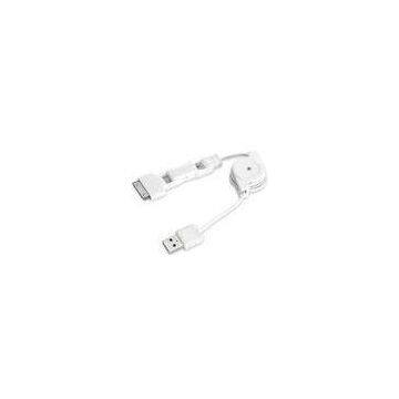 Samsung / iPad 3 In 1 Retractable USB Cable Mini USB To Micro USB Cables 0.75m