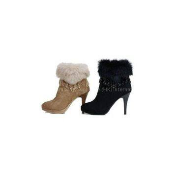 Square Toe Lady High Heel Ankle Boots