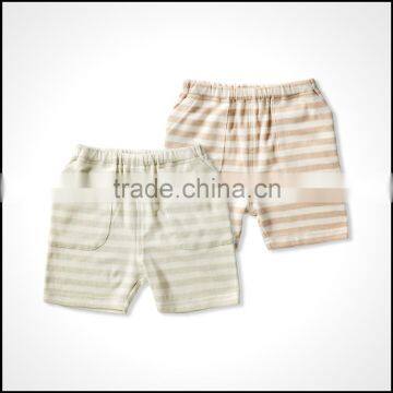 summer baby children stripe knitted organic cotton shorts