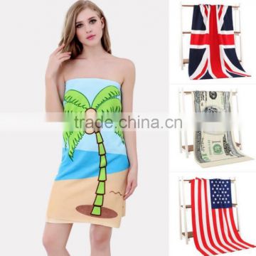 China supply super cheap custom print microfiber beach towel