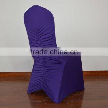 Popular ruffled spandex chair cover for weddings