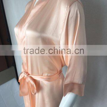 100% Chinese Pure Silk High Quality Femme Robe photo-6