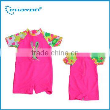 OEM & ODM printed beach surfing baby rash guard with UPF50+