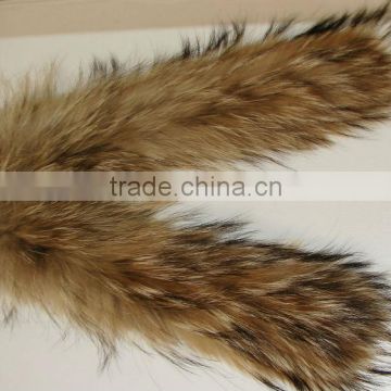 100% Genuine raccoon fur trim for hood/ real fur trim