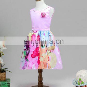 2016 Frozen Elsa Girl Party Dress , The New Children Dress Roses Frozen Elsa ANNA Dress Cartoon Pony BOLI Pony 27311 photo-5