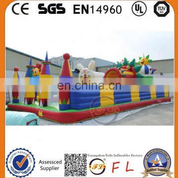 FL-Good quality inflatable bouncy castle with water slide for sale