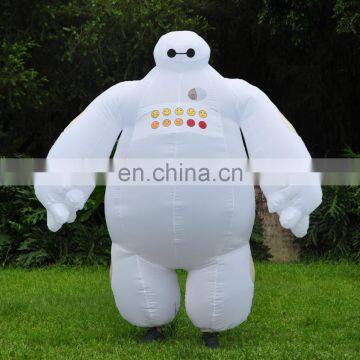 Guangzhou inflatable bay max costume funny white inflatable costume for men