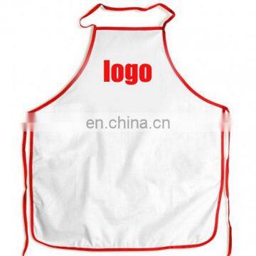 MOQ 100 PCS FOR WHITE POLYESTER CUSTOM LOGO BARBEQUE APRONS