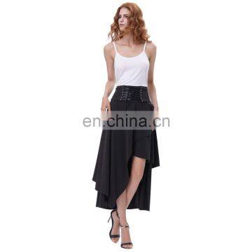 Belle Poque Women's Black Vintage Retro Gothic Style Irregular Skirt 37" BP000344-1 photo-3