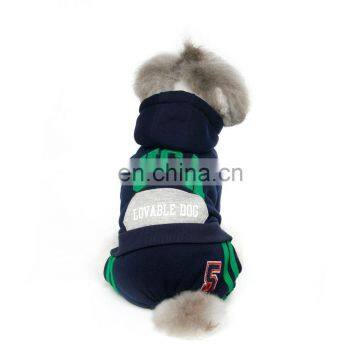 Piyopiyo Stripe Four-leg Pet Hoody Dog Pajamas