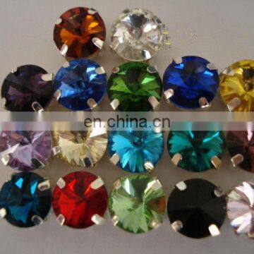 crystal beads with metal for garment accessories