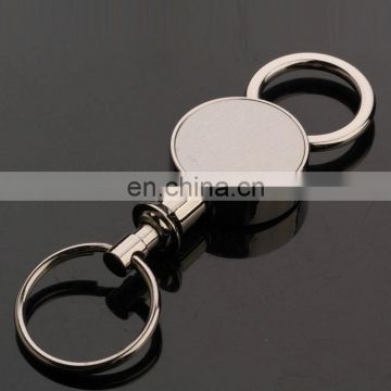 Customized round shape Separate Key Rings Separate Magnet Keychain