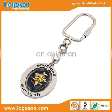 High Quality Souvenir Custom Metal Spinning Carabiner Keychain