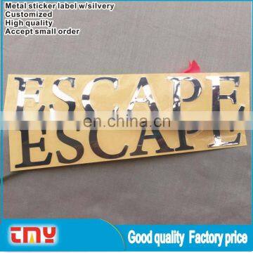 Custom Metal Brand Logo Sticker Label, Engraved Gold Adhesive Metal Label Sticker For Furniture photo-5