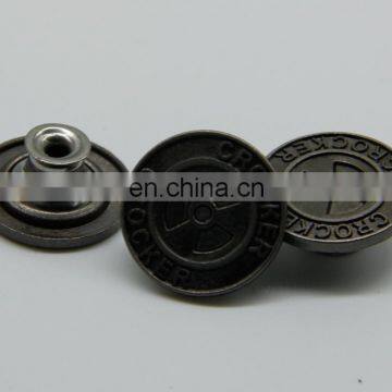 high quality faction zinc alloy metal jeans button for jeans