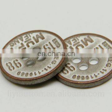 direct sales fashionable antique copper tin four holes zinc alloy sewing button for clothing