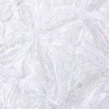 custom made pattern polyester sequin glitter fabric