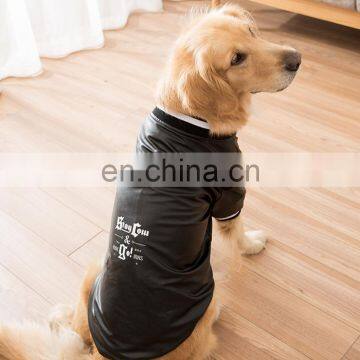 Fashion Leather Jacket Big Dog Black Baseball Coats Large Dog Two Feet Letter PU Clothes 3XL-8XL photo-5