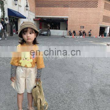 C1007/All-match Casual Korea Fashion Girls False Two Piece Sweatshirt Set Kids Wholesale Cute Sweatshirts photo-3