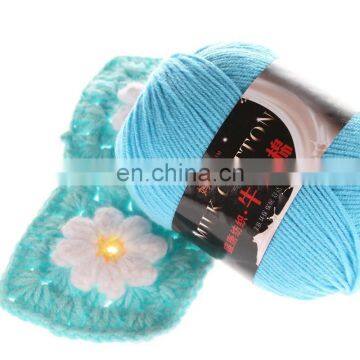 Hot Sell Thick Yarn Twisting Machine Super Soft Organic Milk Cotton Hand Knit Yarn 3ply photo-5