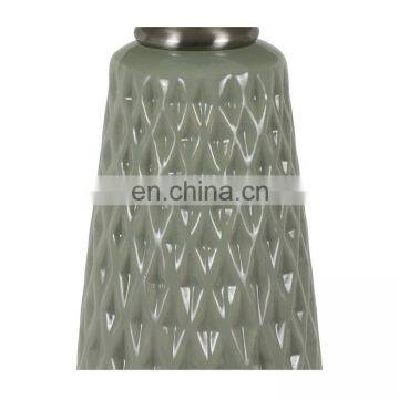 New Item Indoor Table Decoration Cheap Custom Ceramic Green Nightstand Desk Lamps for Hotel Home Office photo-2