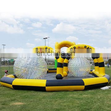 Best Quality Inflatable Bubble Ball Race Outdoor Zorb Ball Track Inflatable Race Track For Sale