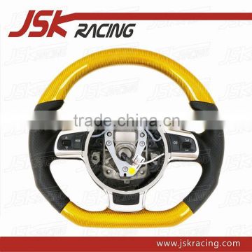 2008-2015 YELLOW CARBON FIBER STEERING WHEEL FOR AUDI R8 V8 V10 (JSK031035)